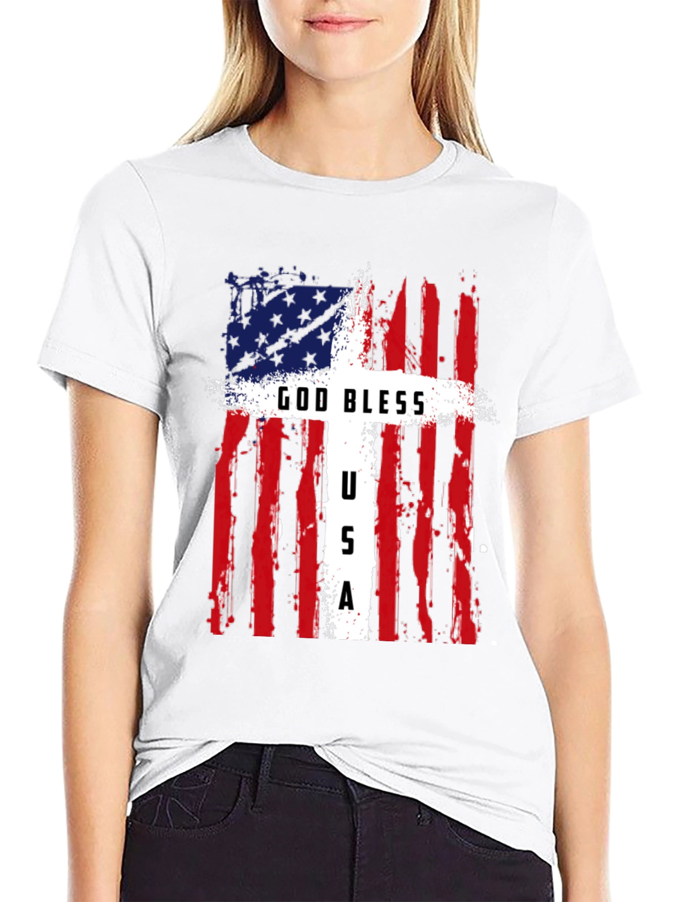 God Bless USA Patriotic T-Shirt