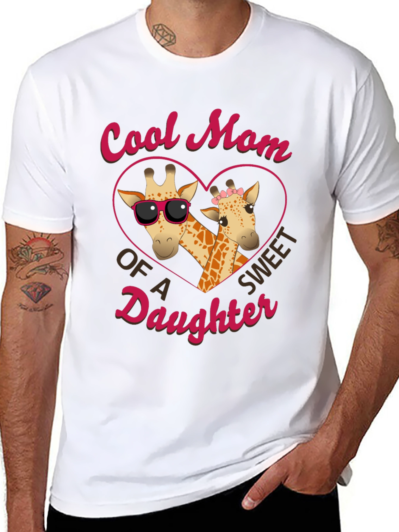 Cool Mom Giraffe Daughter T-Shirt