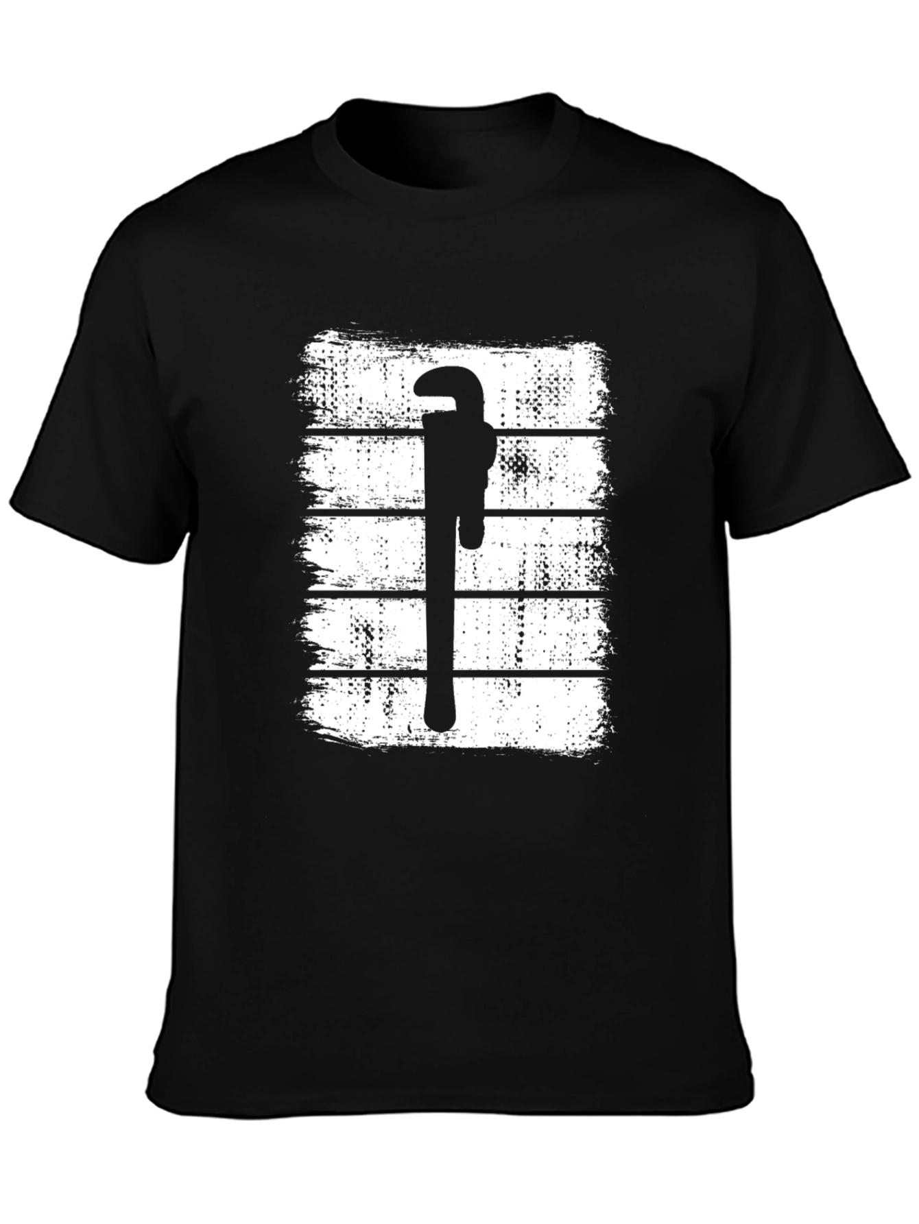 Plumber Wrench Graphic Tee - Black