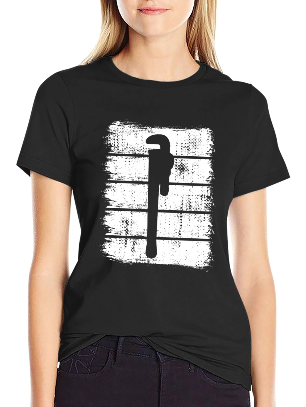 Plumber Wrench Graphic Tee - Black