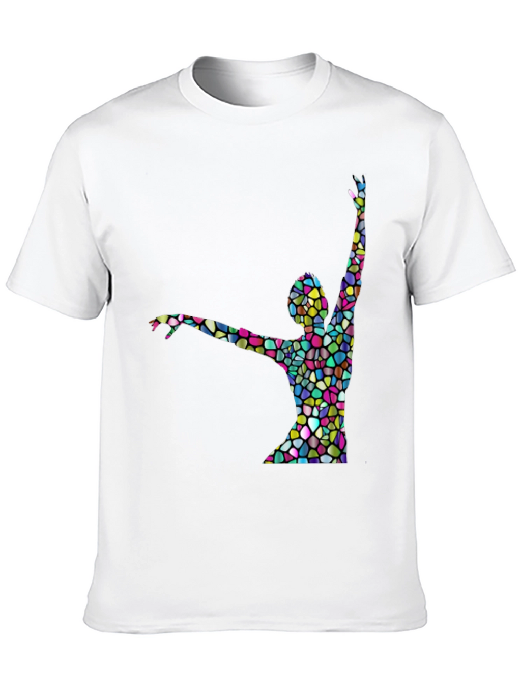 Stained Glass Dancer Graphic Black T-Shirt