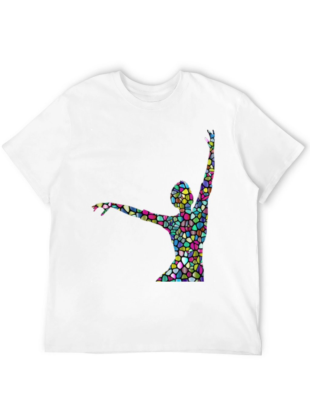 Stained Glass Dancer Graphic Black T-Shirt