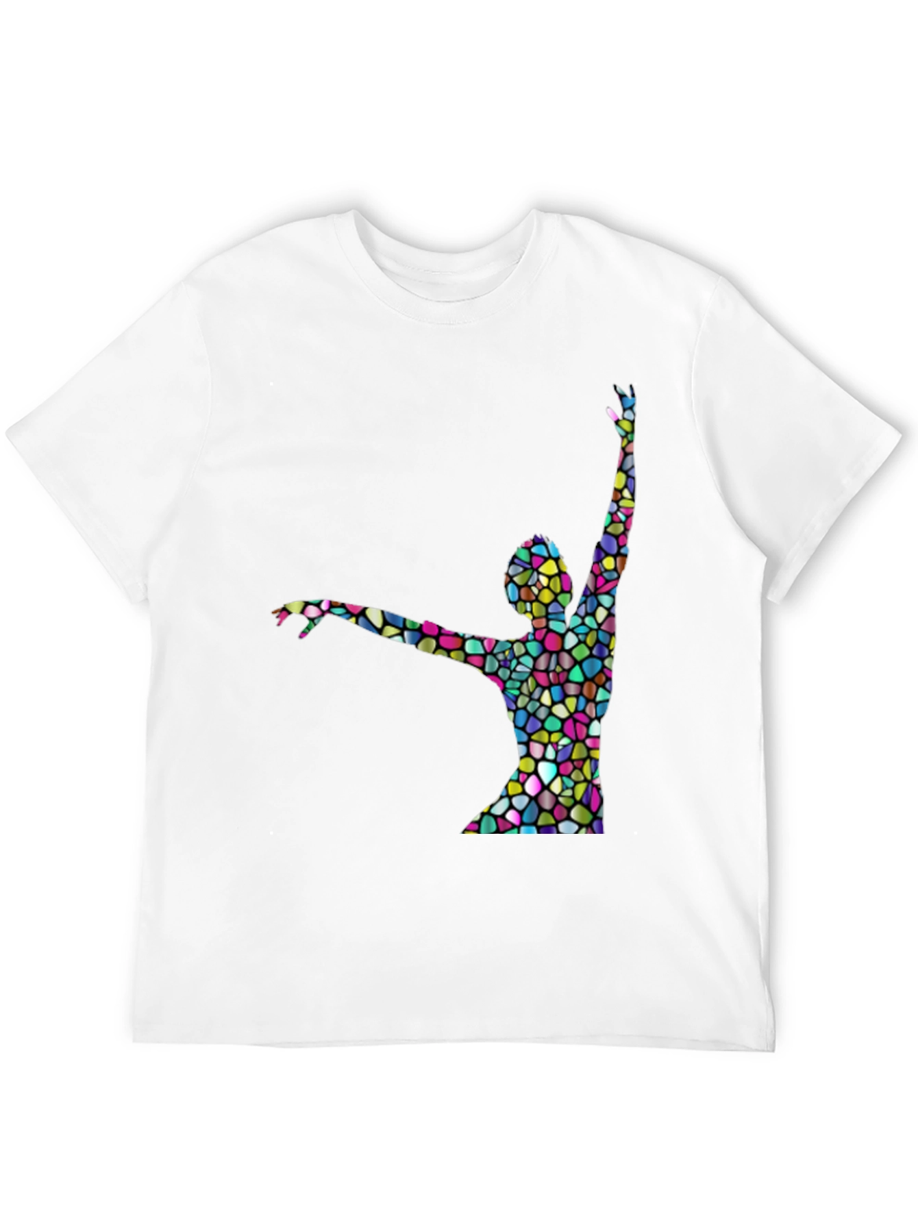Stained Glass Dancer Graphic Black T-Shirt
