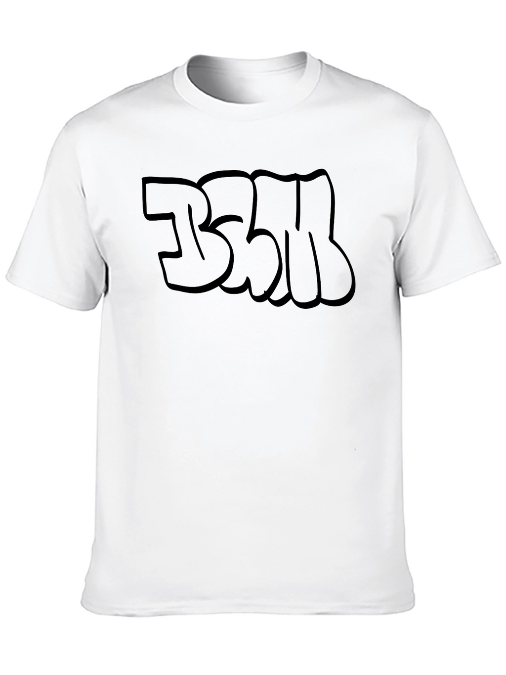 Cool Graffiti Style Black Cotton Tee