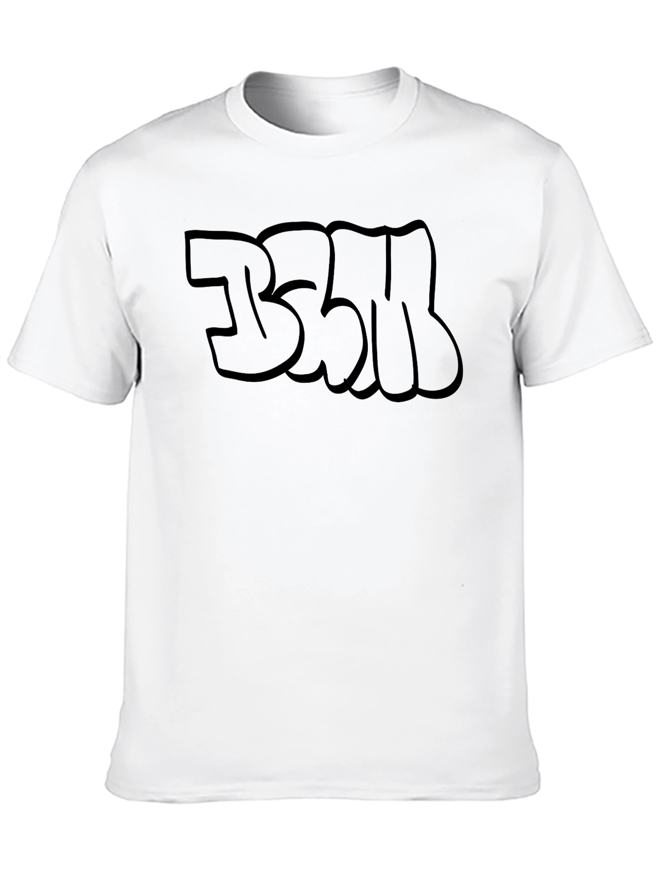 Cool Graffiti Style Black Cotton Tee