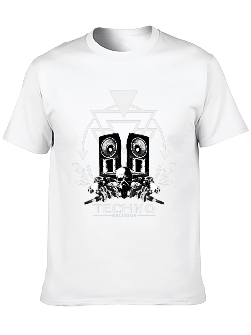 Techno Religion Black Graphic T-Shirt