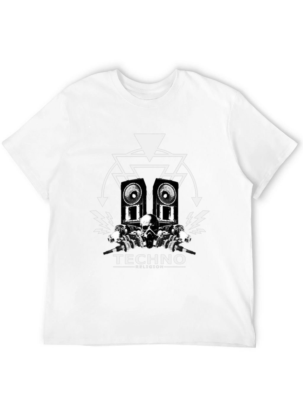 Techno Religion Black Graphic T-Shirt