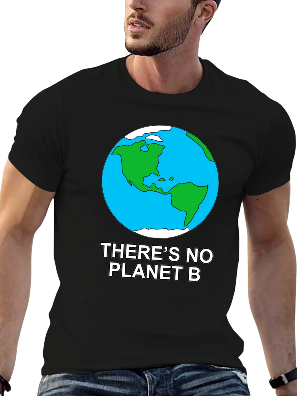 No Planet B Earth Graphic Tee - Black