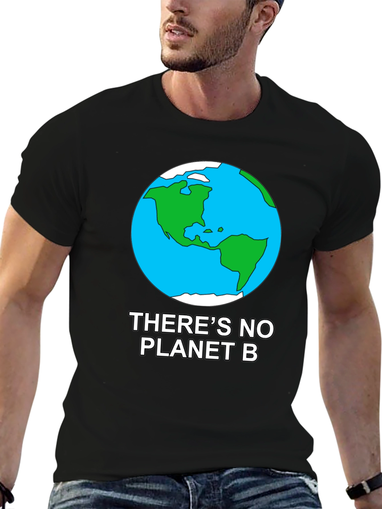 No Planet B Earth Graphic Tee - Black