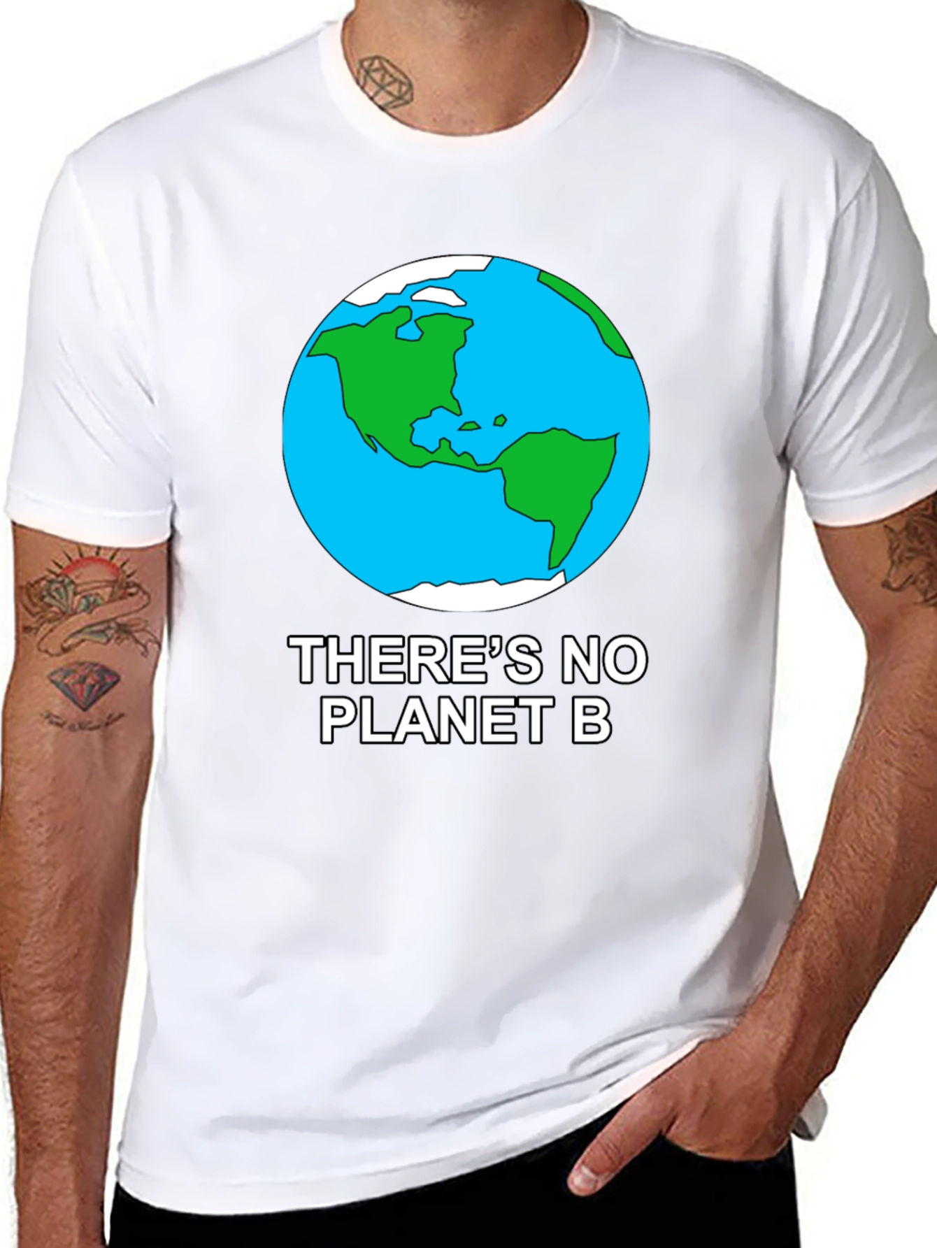 No Planet B Earth Graphic Tee - Black