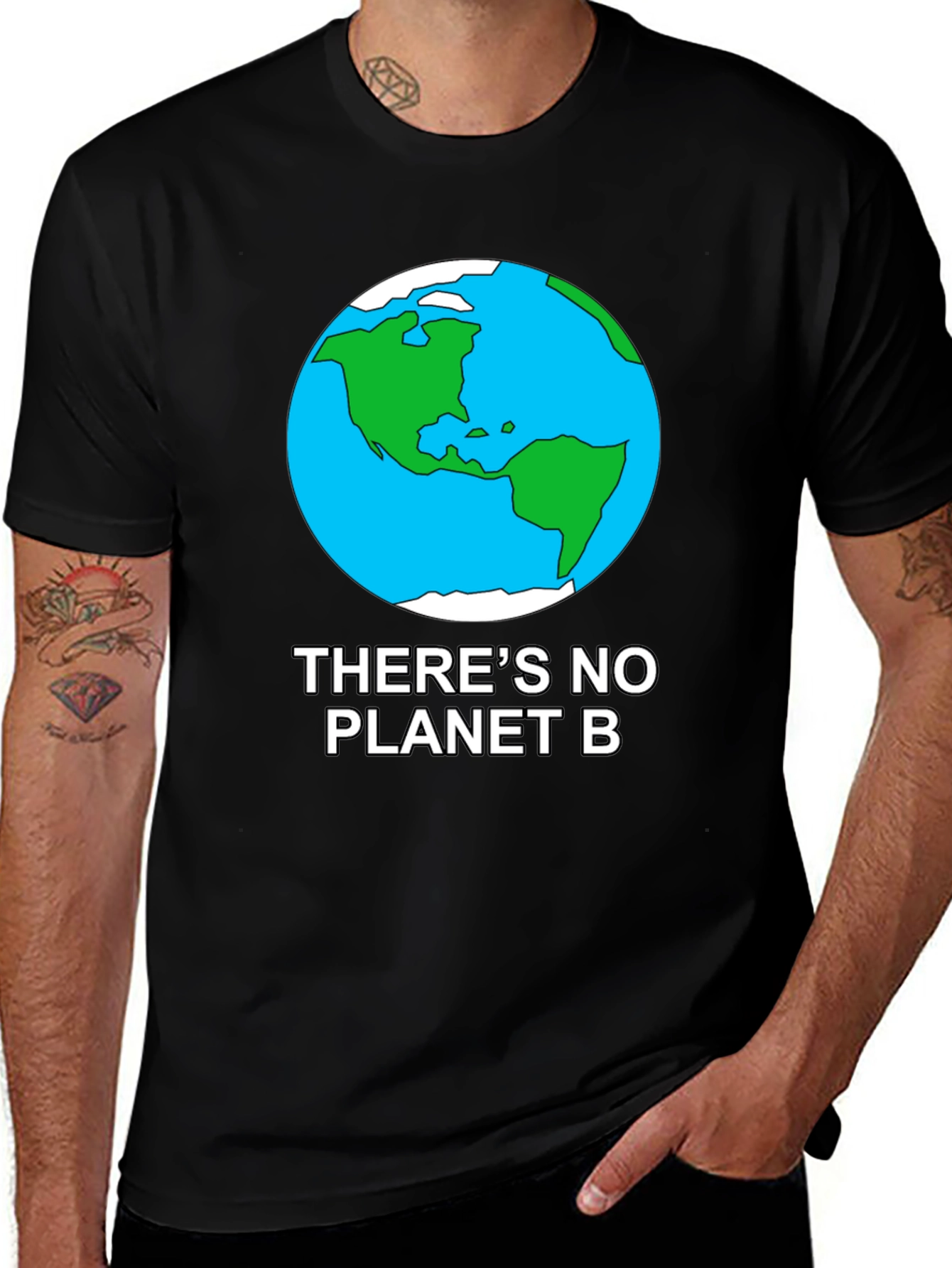 No Planet B Earth Graphic Tee - Black