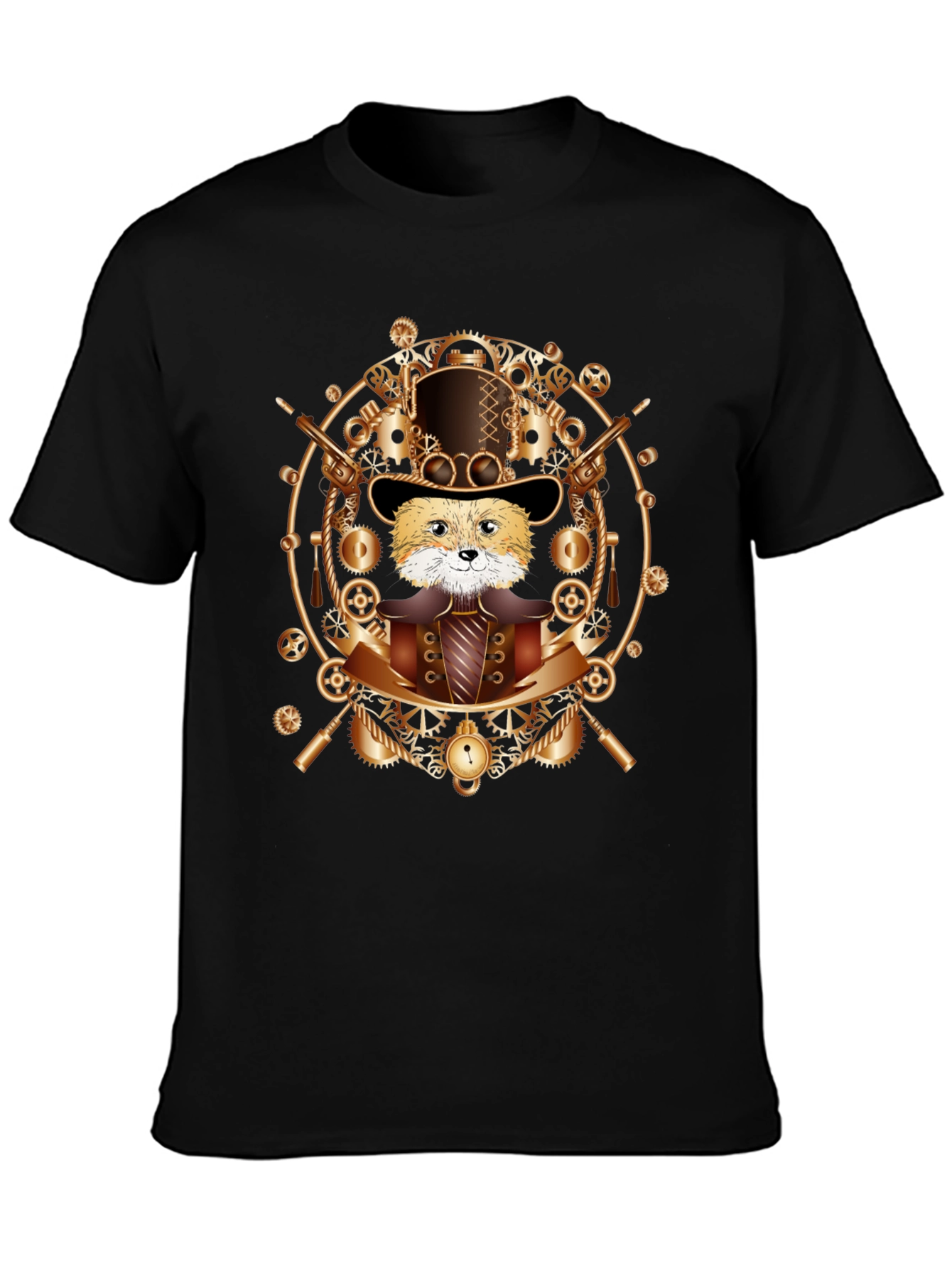 Steampunk Fox T-Shirt - Unique Graphic Tee
