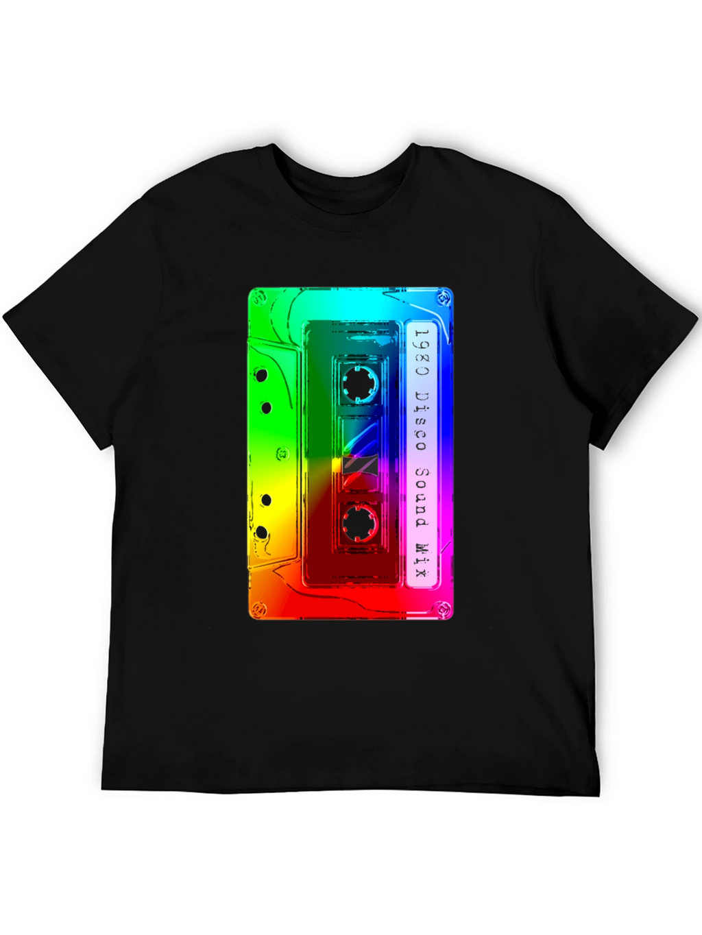 Retro 1980 Disco Sound Mix Cassette Tape Graphic Tee