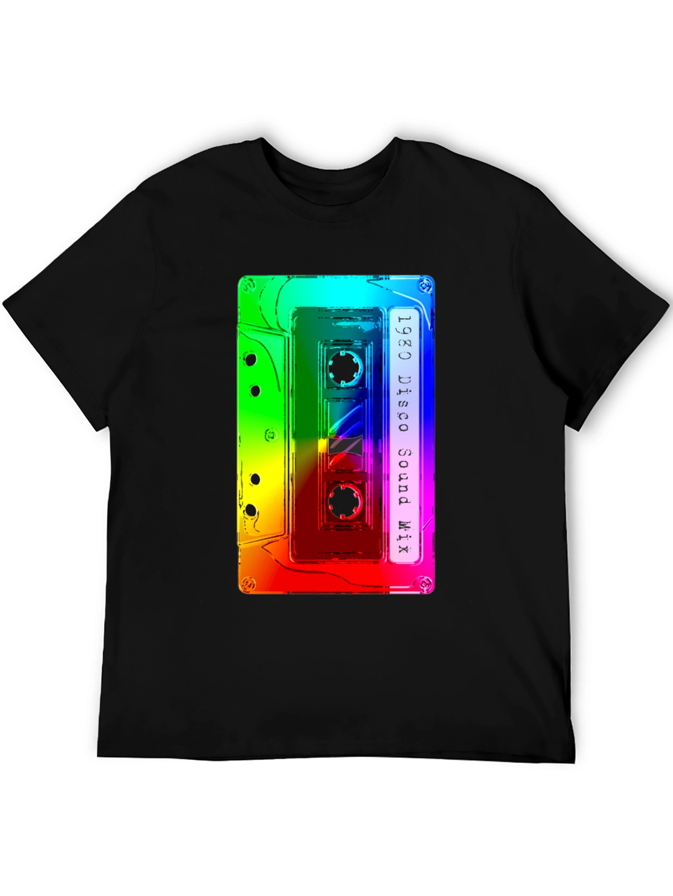 Retro 1980 Disco Sound Mix Cassette Tape Graphic Tee