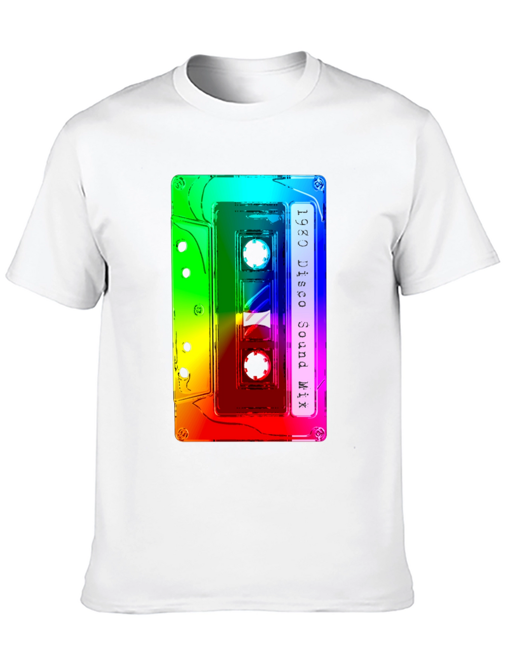 Retro 1980 Disco Sound Mix Cassette Tape Graphic Tee