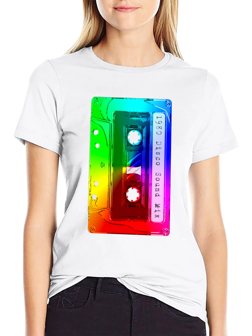 Retro 1980 Disco Sound Mix Cassette Tape Graphic Tee