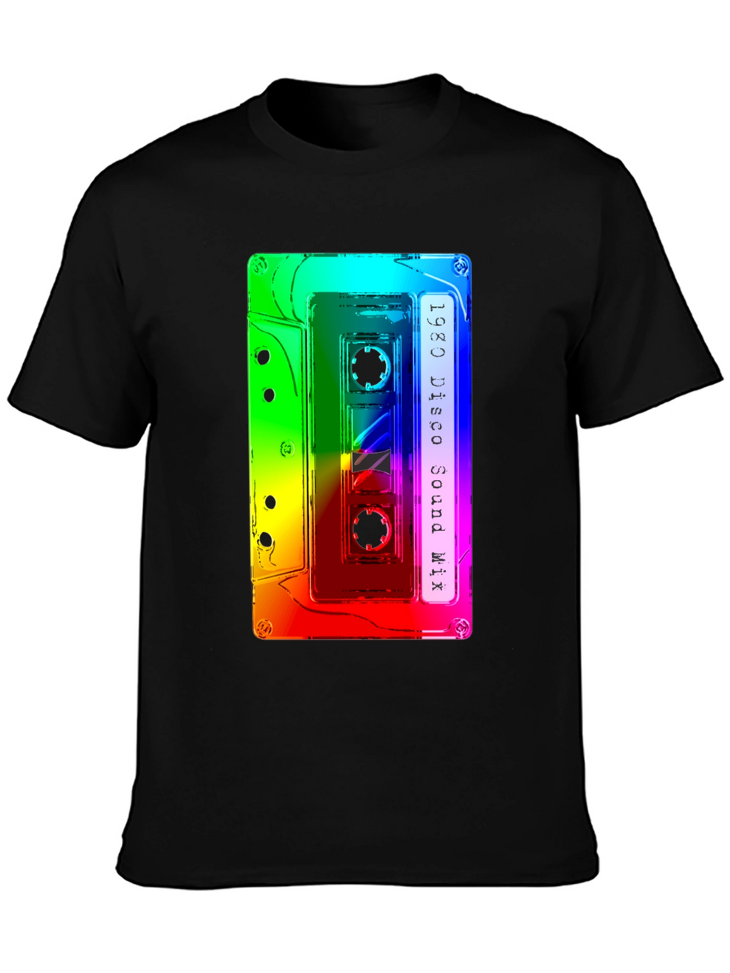 Retro 1980 Disco Sound Mix Cassette Tape Graphic Tee