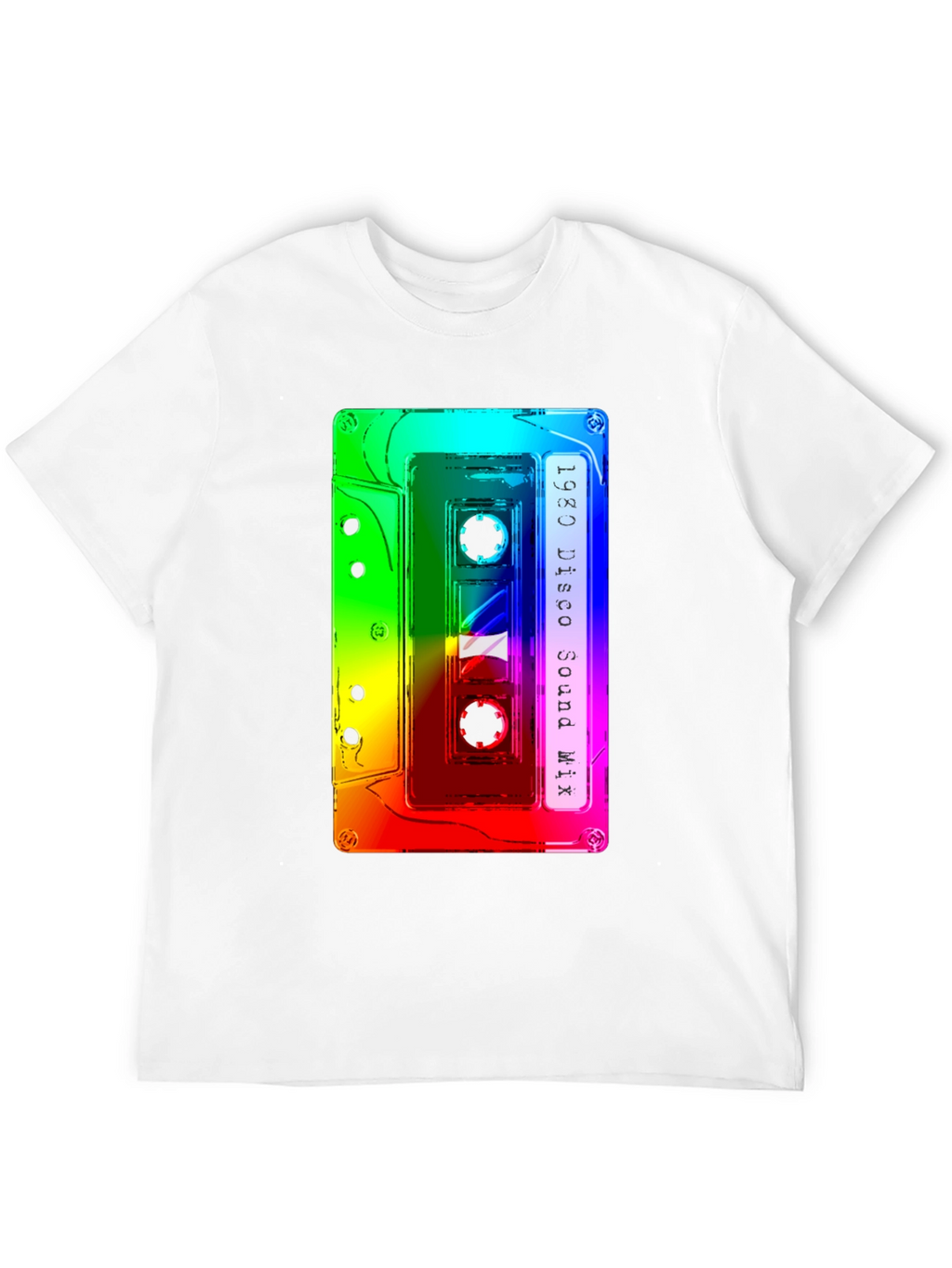 Retro 1980 Disco Sound Mix Cassette Tape Graphic Tee