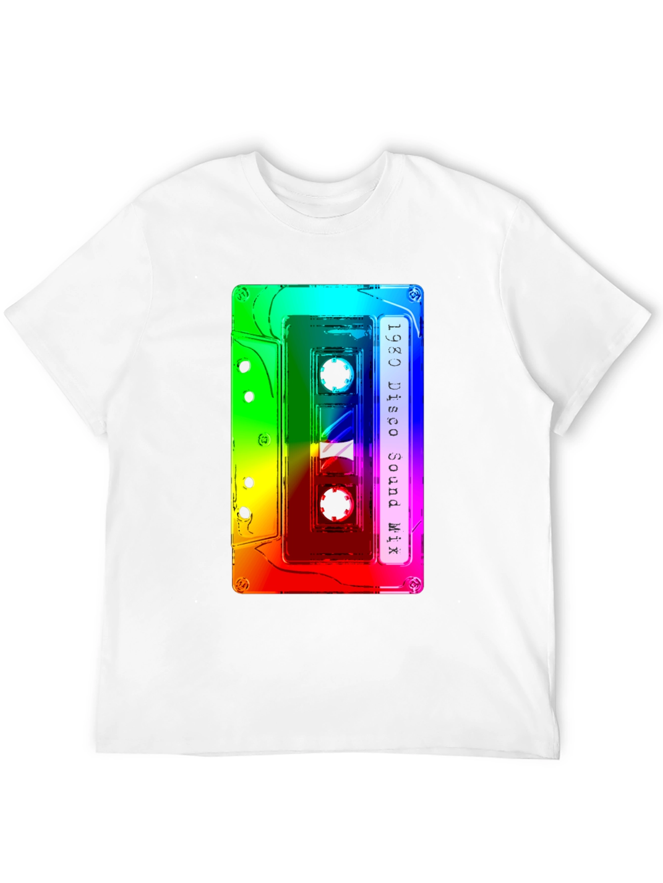 Retro 1980 Disco Sound Mix Cassette Tape Graphic Tee
