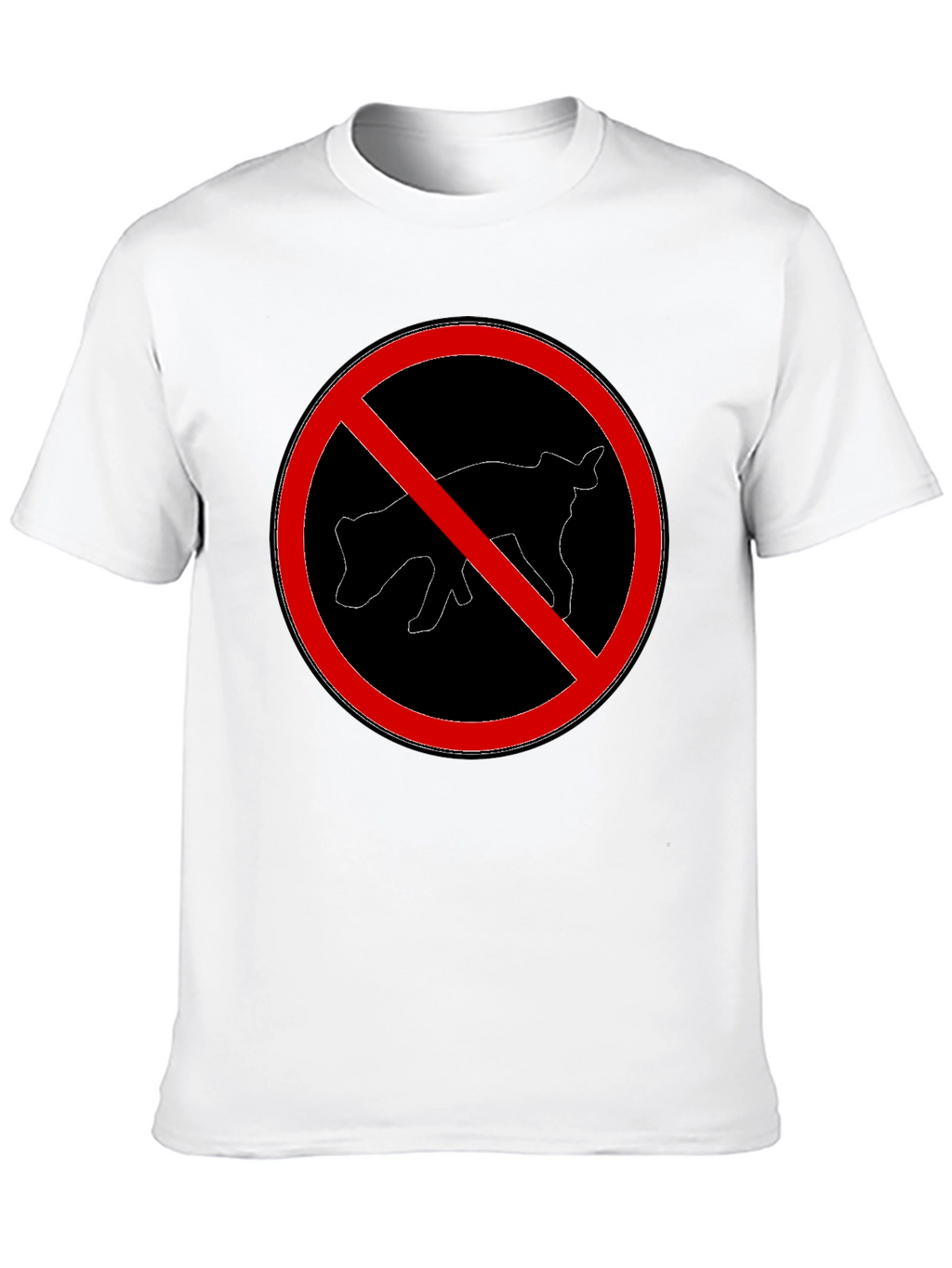 Humorous No Pooping Dog Graphic T-Shirt