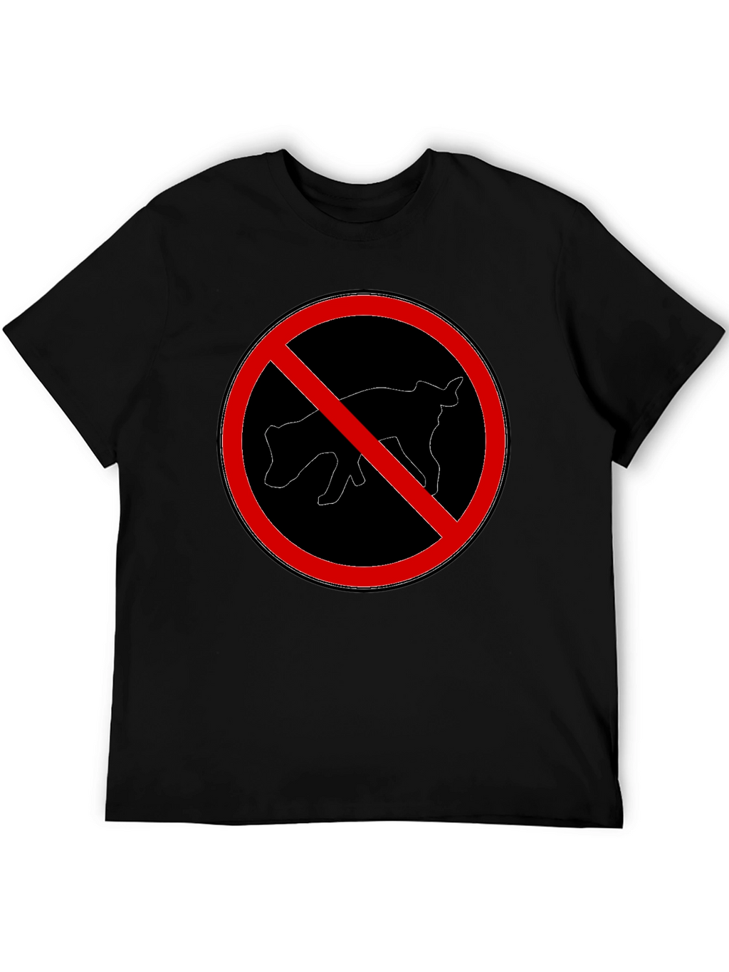 Humorous No Pooping Dog Graphic T-Shirt