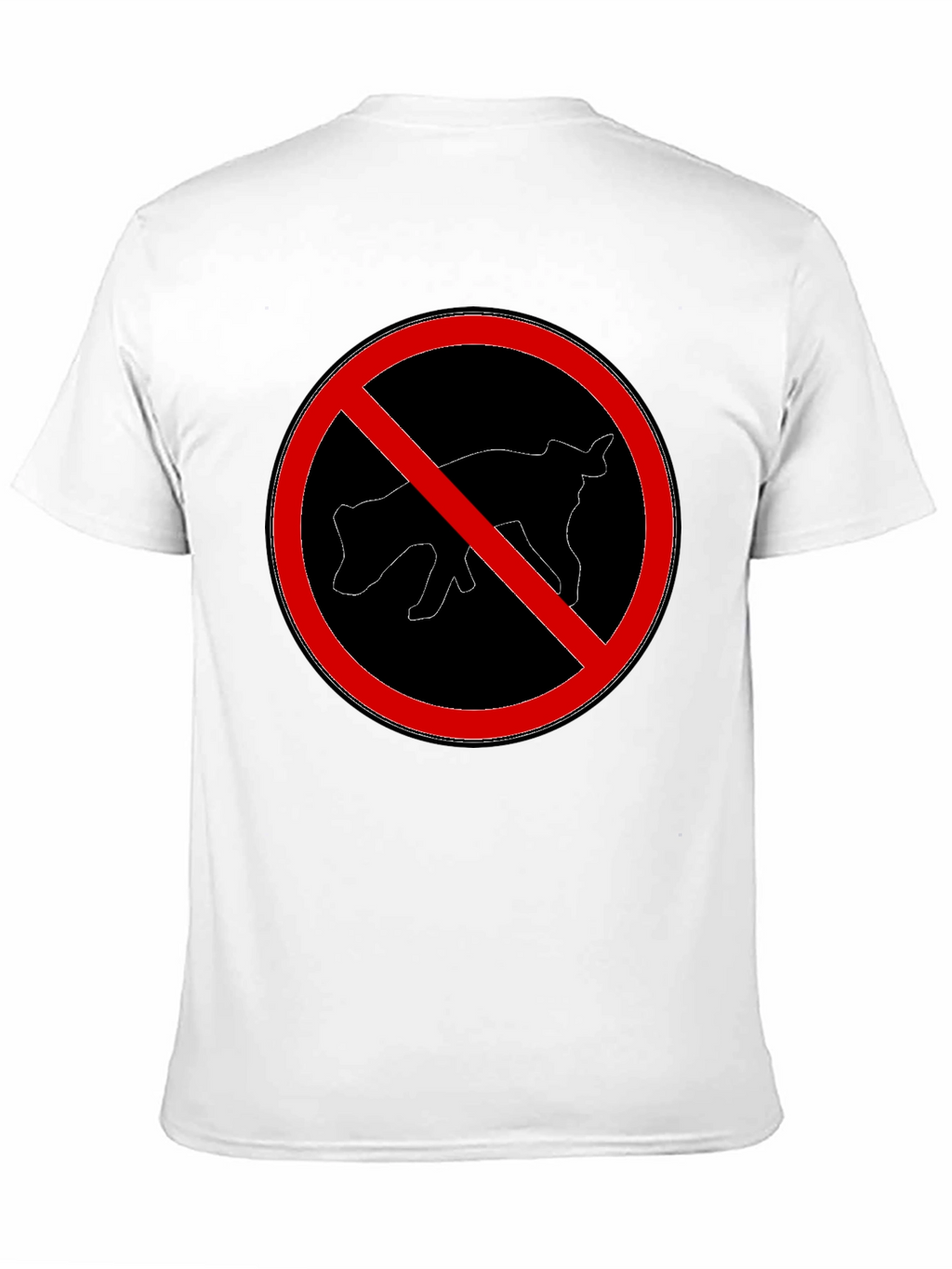 Humorous No Pooping Dog Graphic T-Shirt