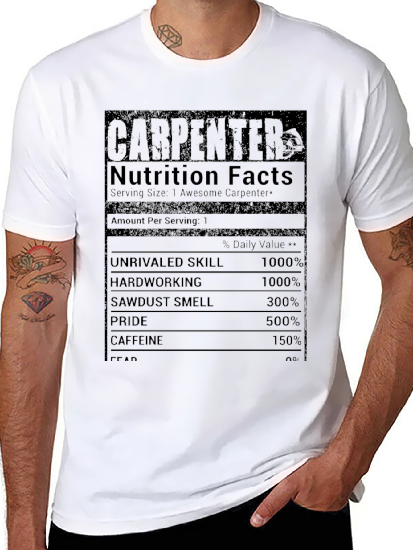Carpenter Nutrition Facts Graphic Tee