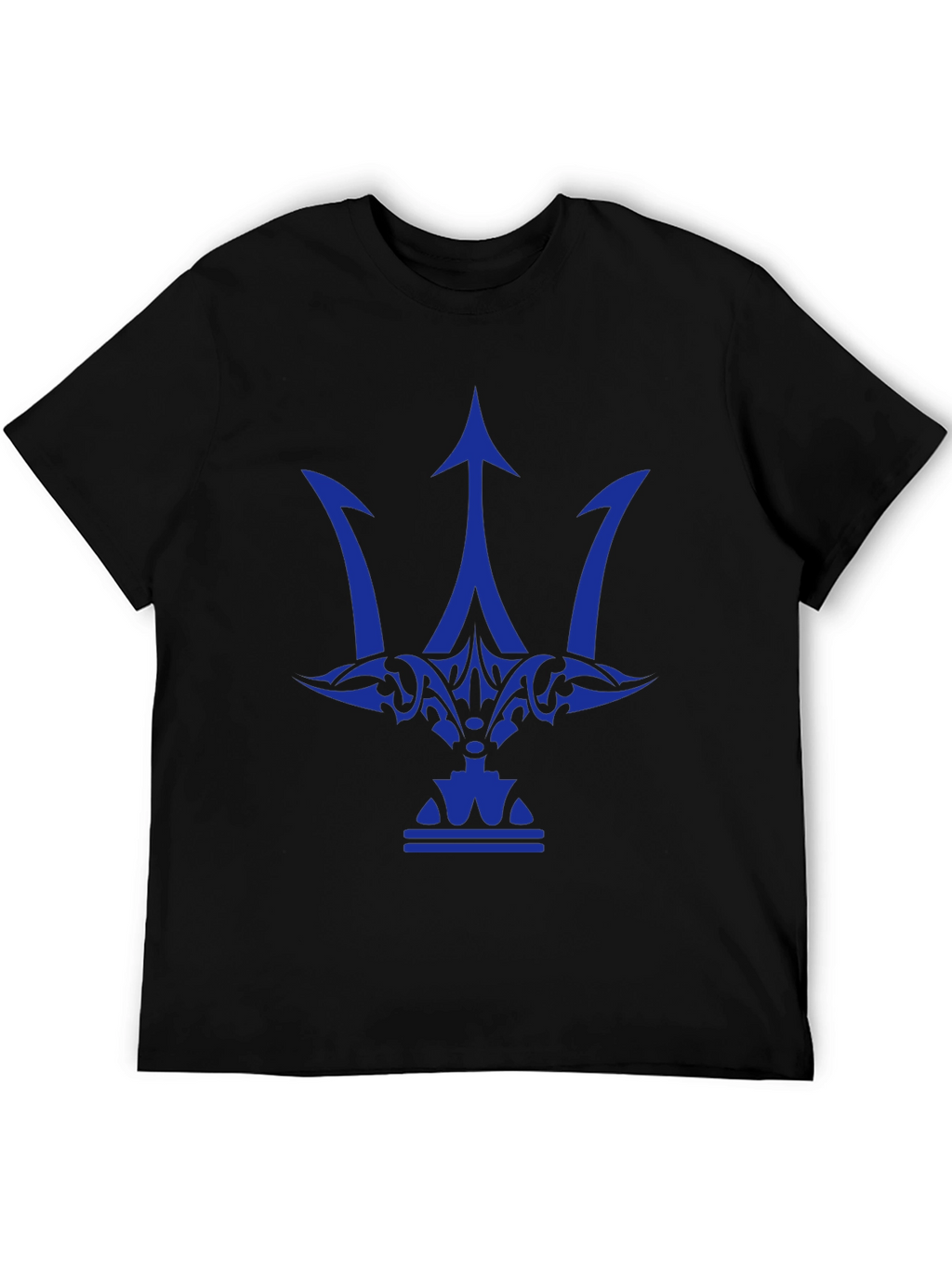 Mens Graphic Tee - Blue Trident Design