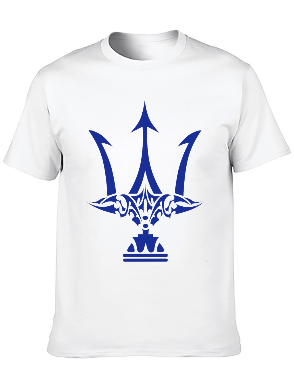 Mens Graphic Tee - Blue Trident Design
