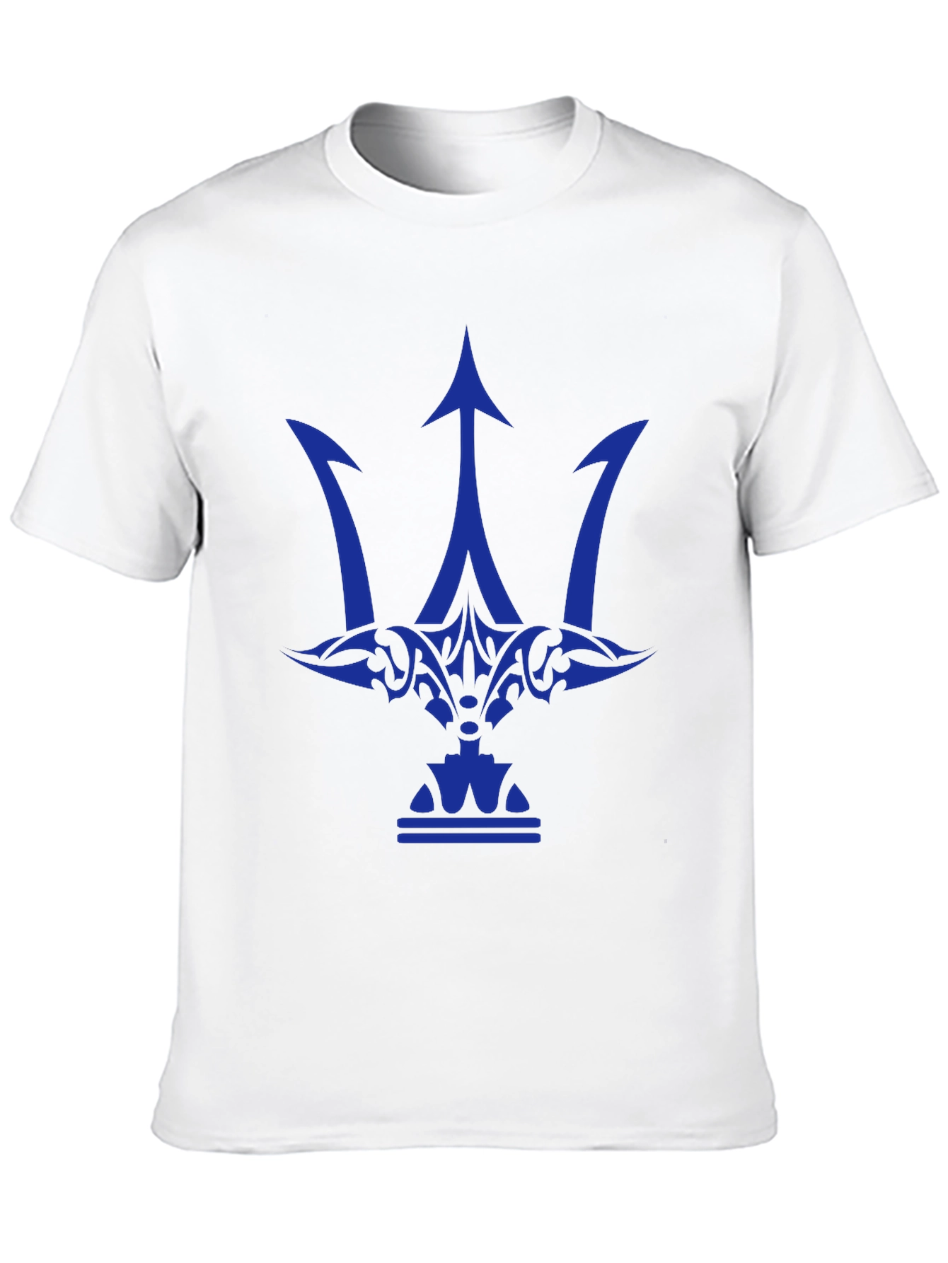 Mens Graphic Tee - Blue Trident Design