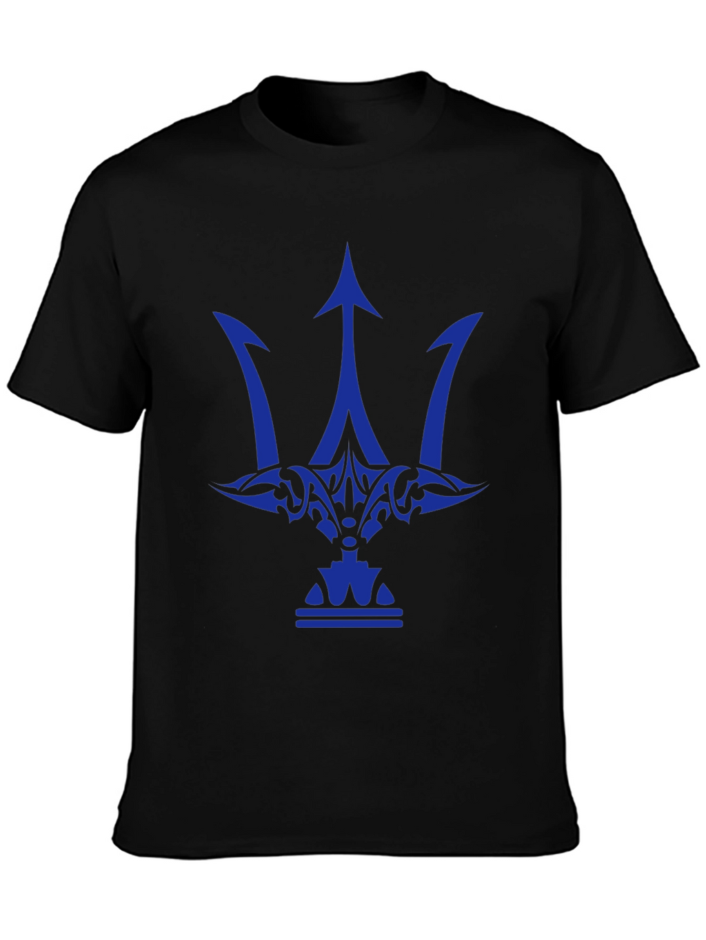 Mens Graphic Tee - Blue Trident Design