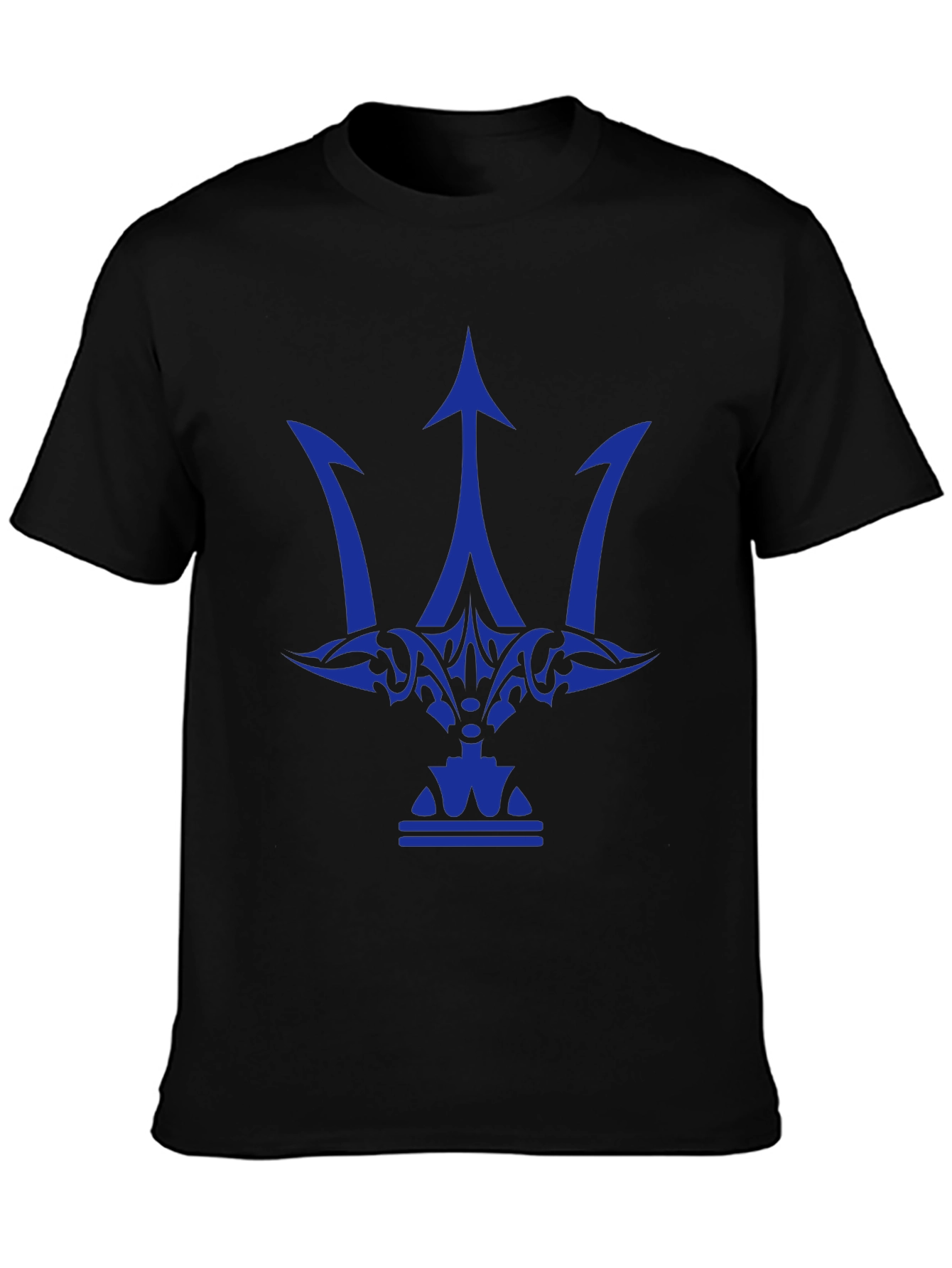 Mens Graphic Tee - Blue Trident Design