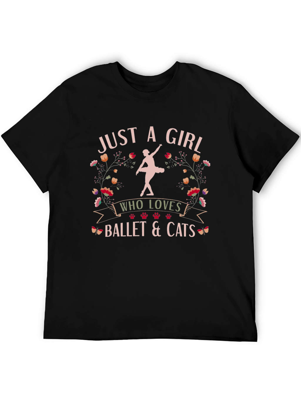 Ballet and Cats Graphic Tee
