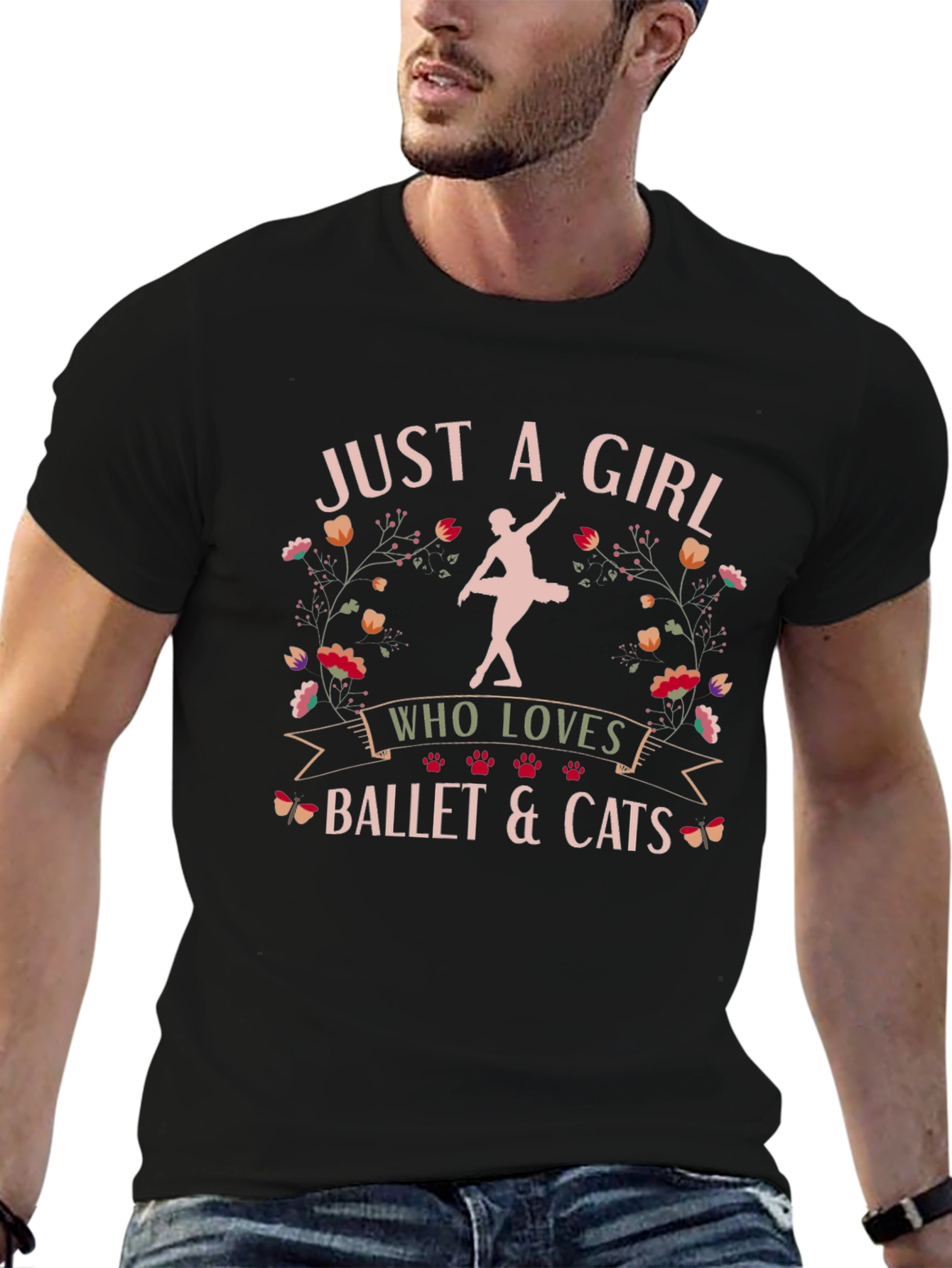 Ballet and Cats Graphic Tee
