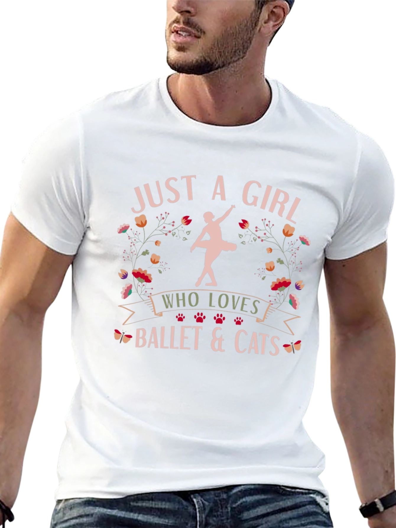 Ballet and Cats Graphic Tee