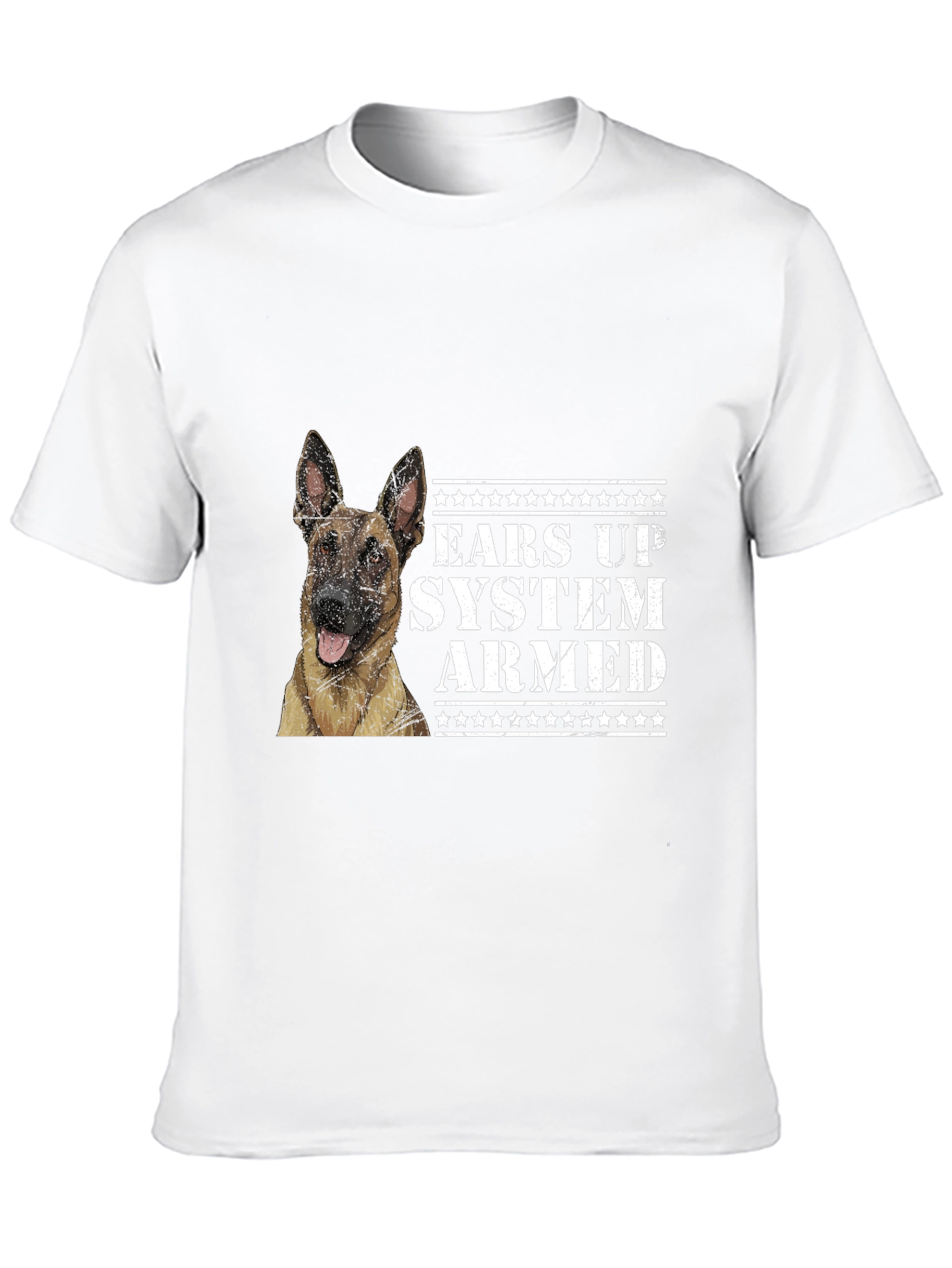 Ears Up System Armed Dog Graphic Tee