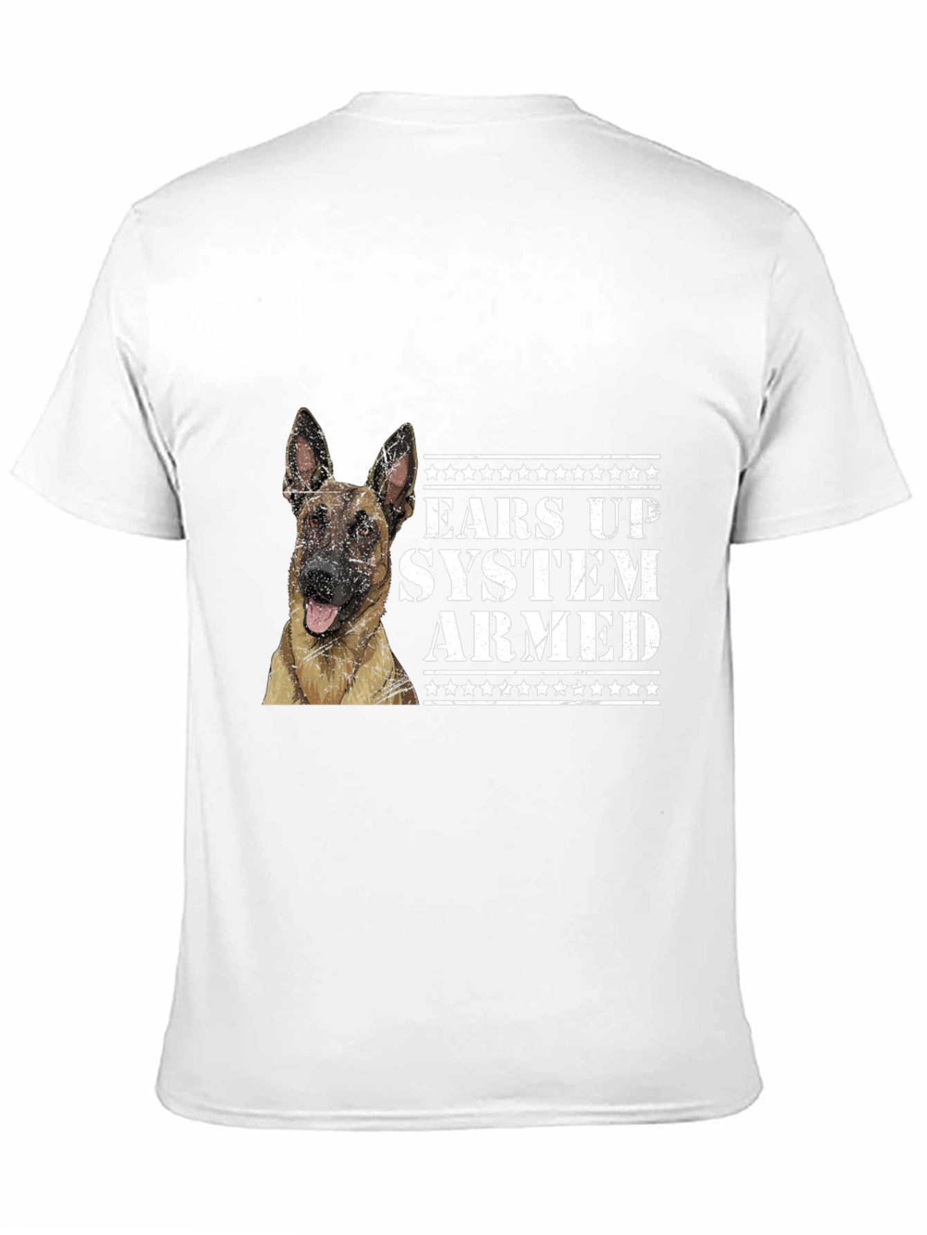 Ears Up System Armed Dog Graphic Tee