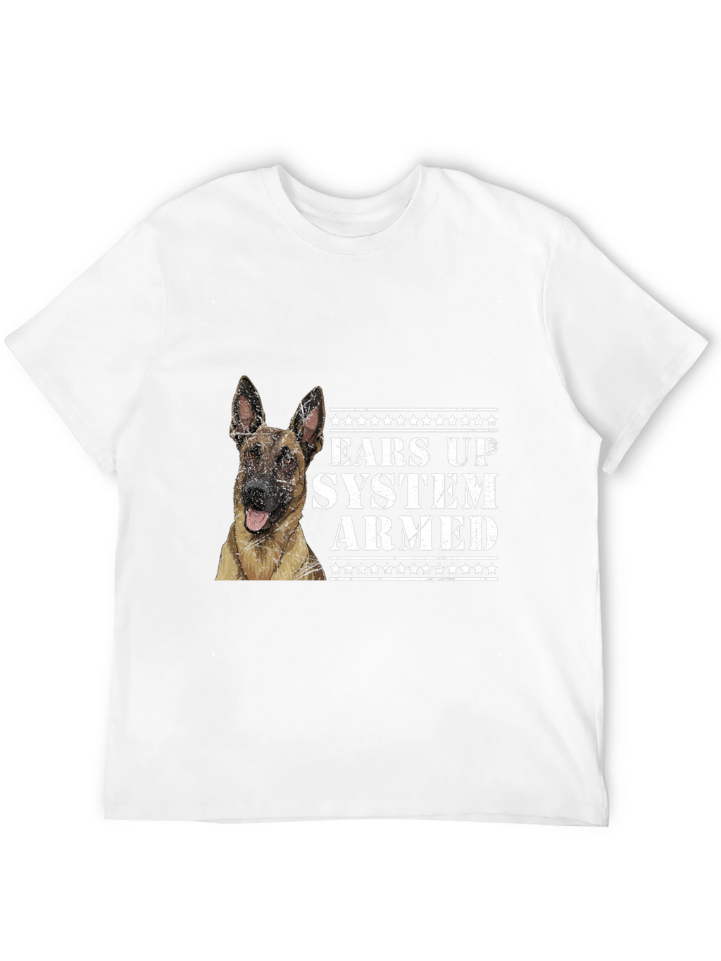 Ears Up System Armed Dog Graphic Tee