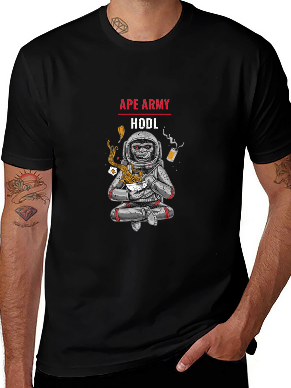 Ape Army HODL Black T-Shirt