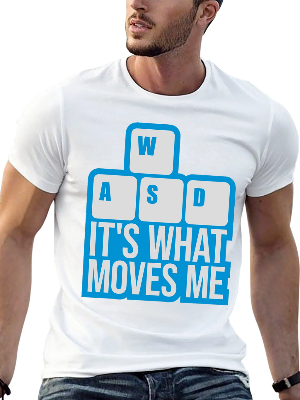 Gamer T-Shirt - WASD Keyboard Moves Me