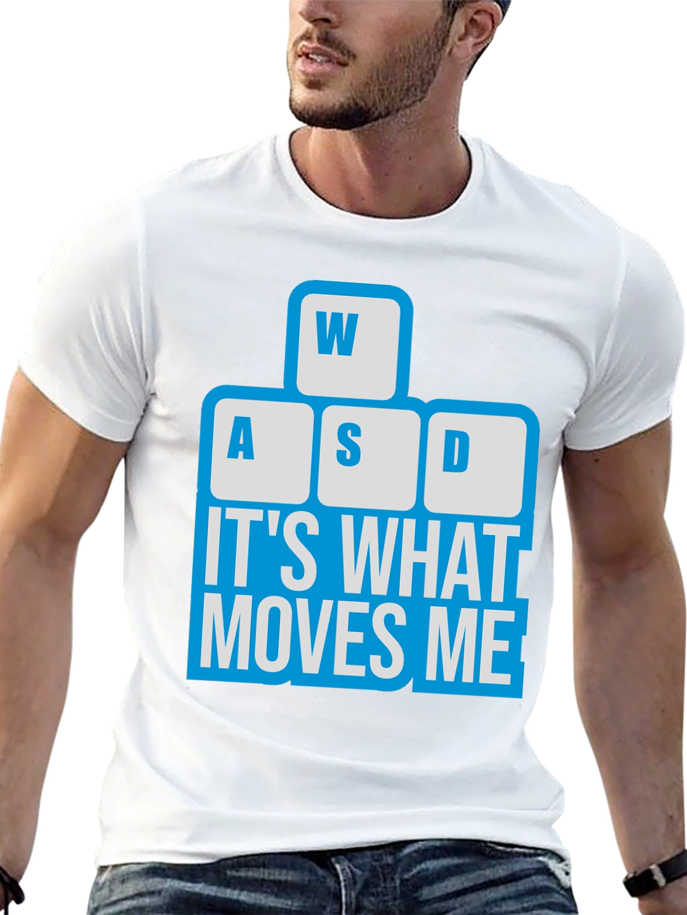 Gamer T-Shirt - WASD Keyboard Moves Me