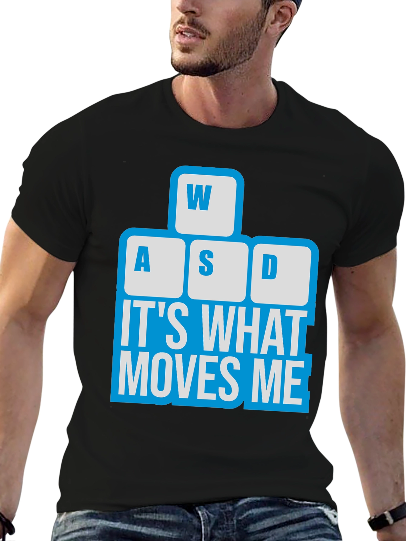 Gamer T-Shirt - WASD Keyboard Moves Me
