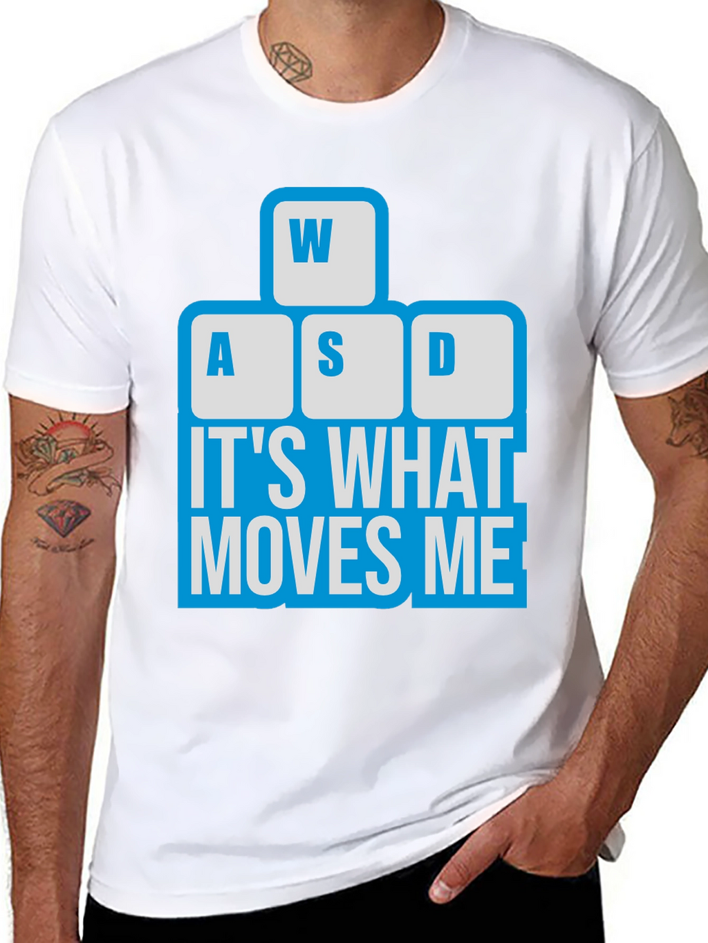 Gamer T-Shirt - WASD Keyboard Moves Me