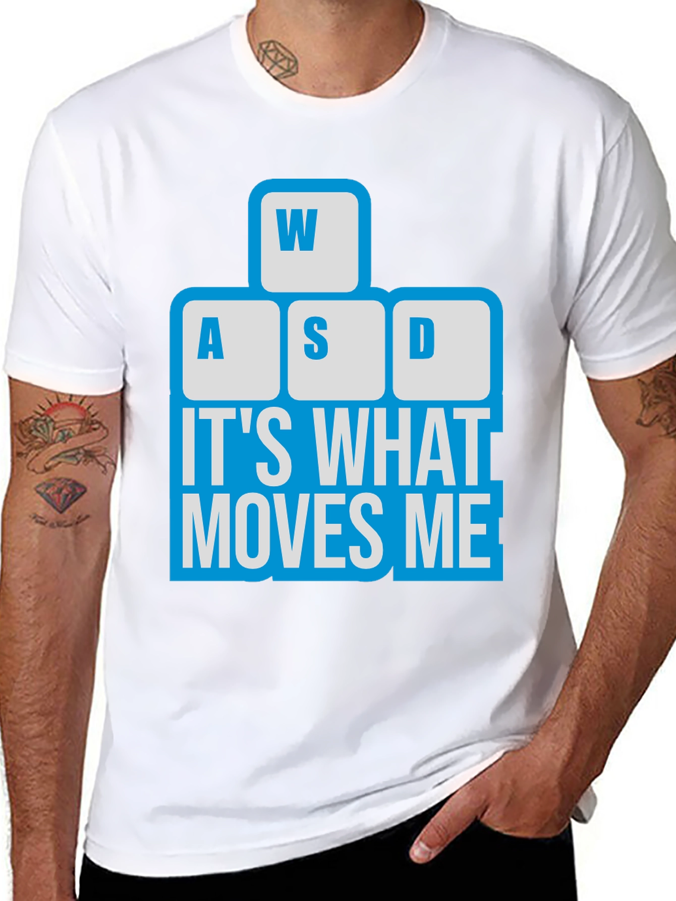 Gamer T-Shirt - WASD Keyboard Moves Me