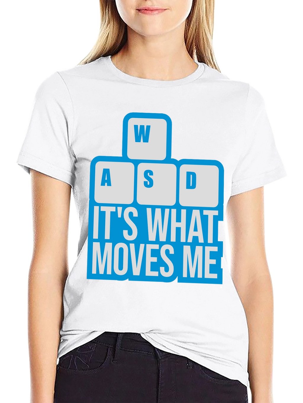 Gamer T-Shirt - WASD Keyboard Moves Me