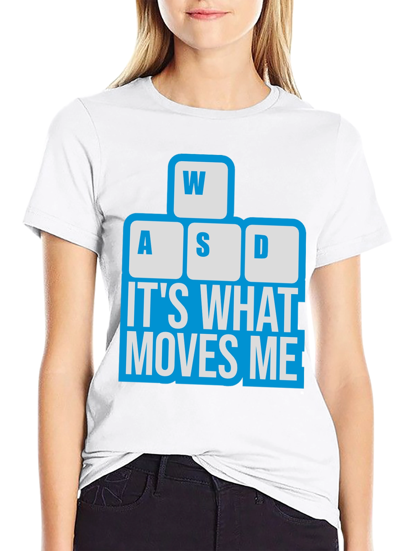 Gamer T-Shirt - WASD Keyboard Moves Me