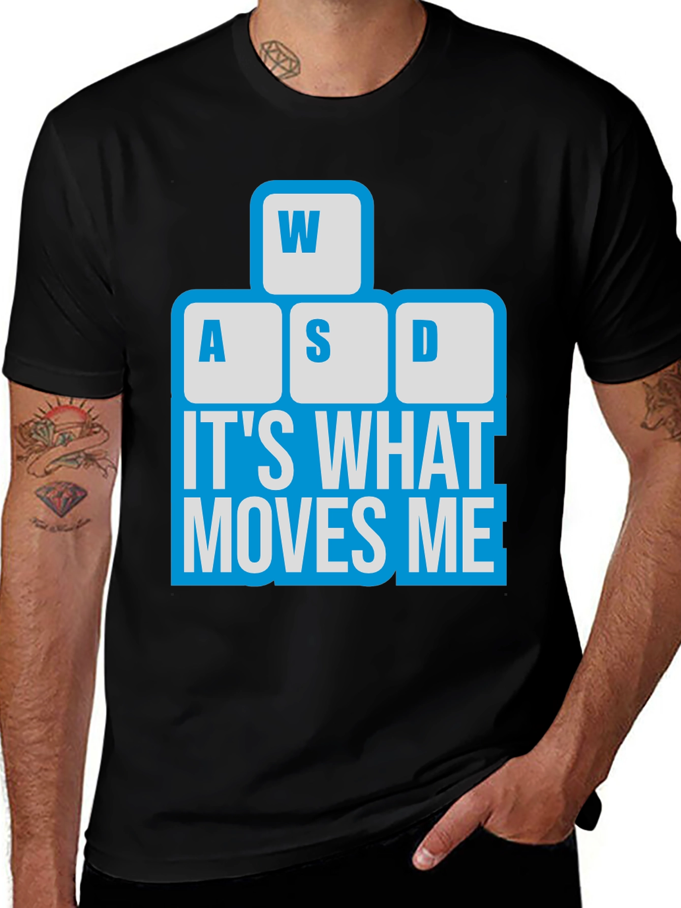 Gamer T-Shirt - WASD Keyboard Moves Me