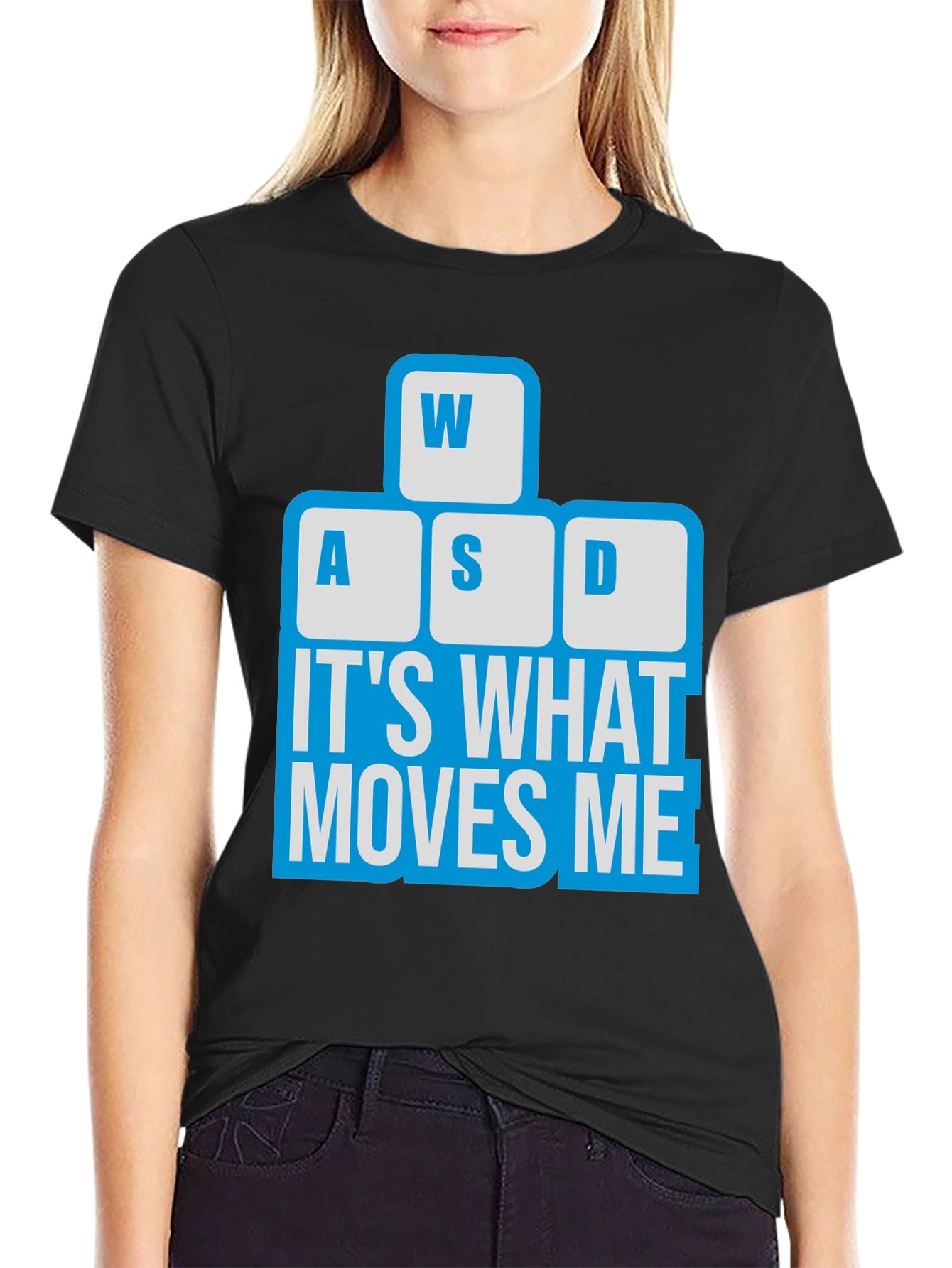 Gamer T-Shirt - WASD Keyboard Moves Me