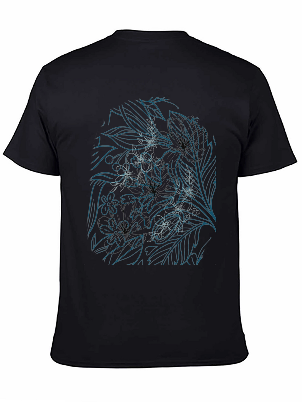 Floral Line Art T-Shirt