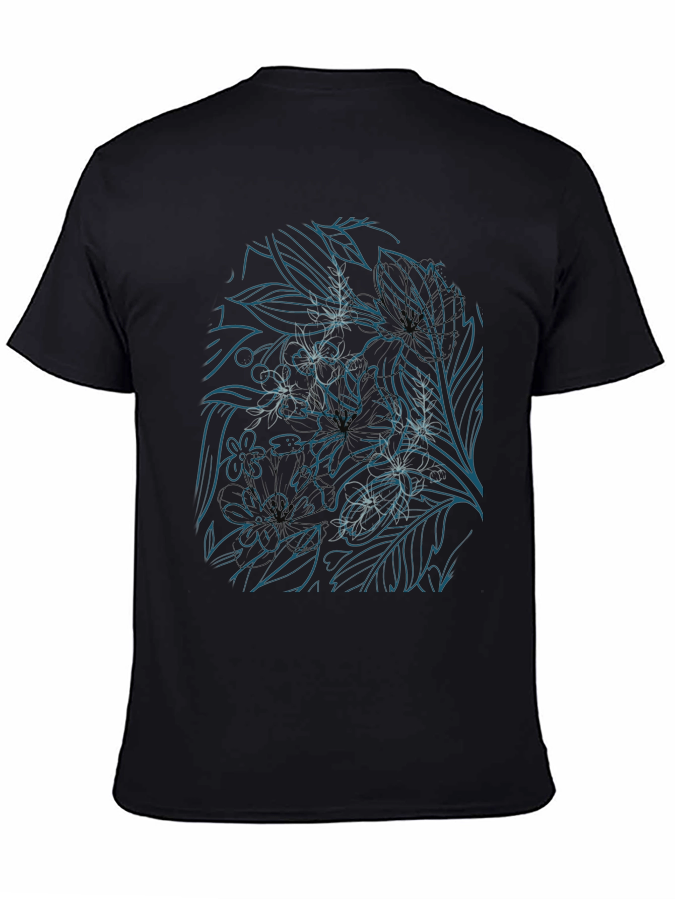 Floral Line Art T-Shirt